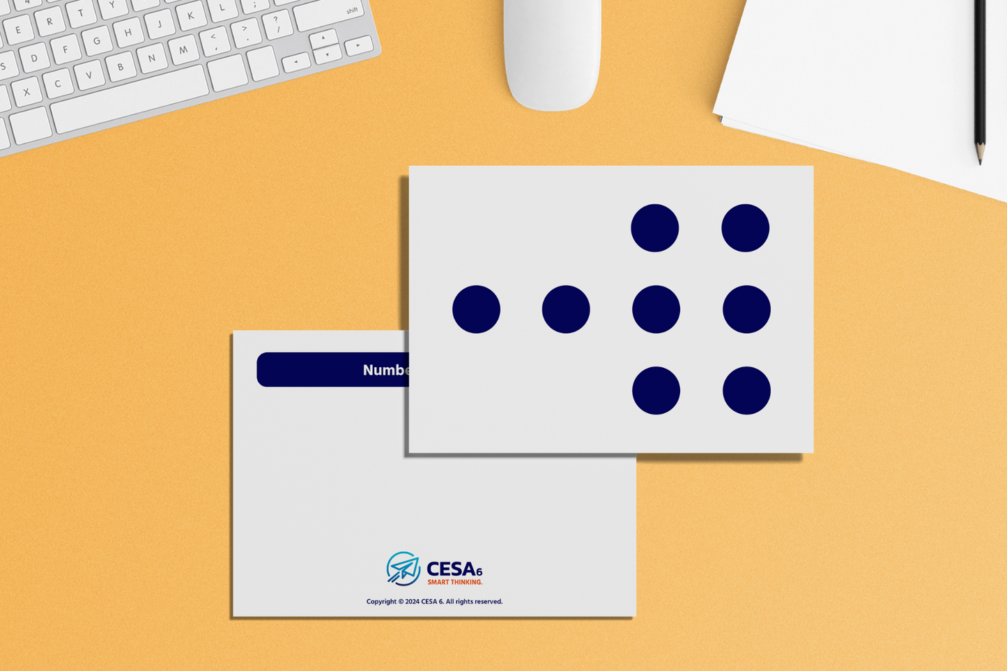 Set of subitizing cards featuring solid dot patterns representing numbers 6 through 10, designed to help early learners develop number recognition and mathematical fluency.