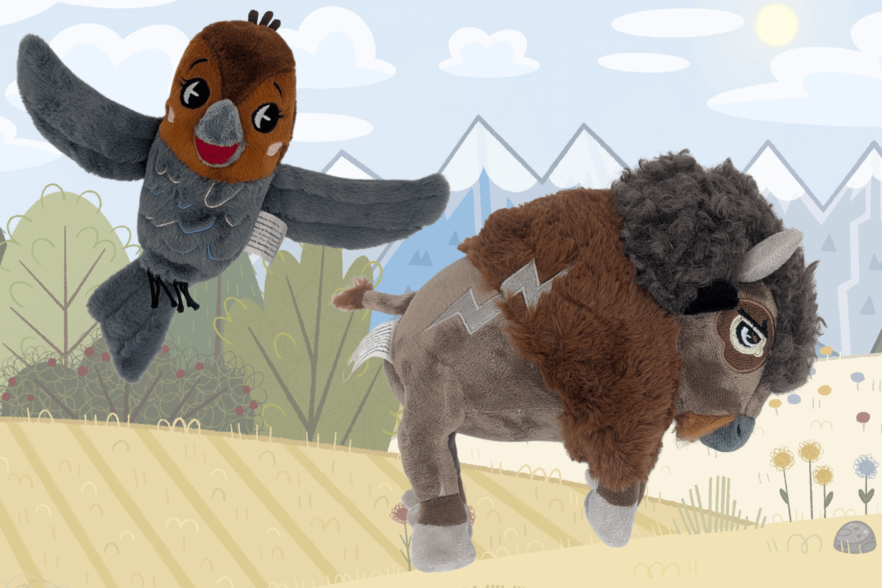Stuffed animal Set of Duke and Tootise