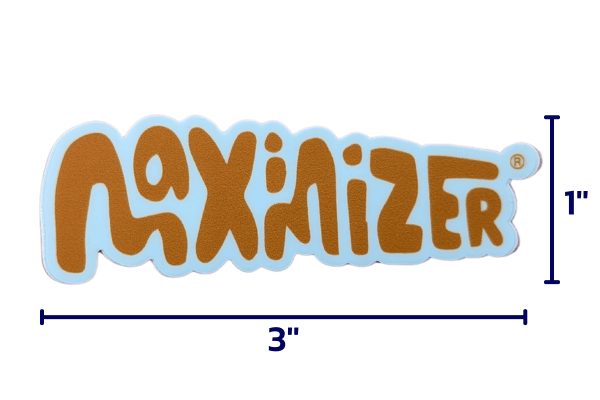 The Maximizer® Sticker is orange (Influencing) and is 3'' x 1'' 