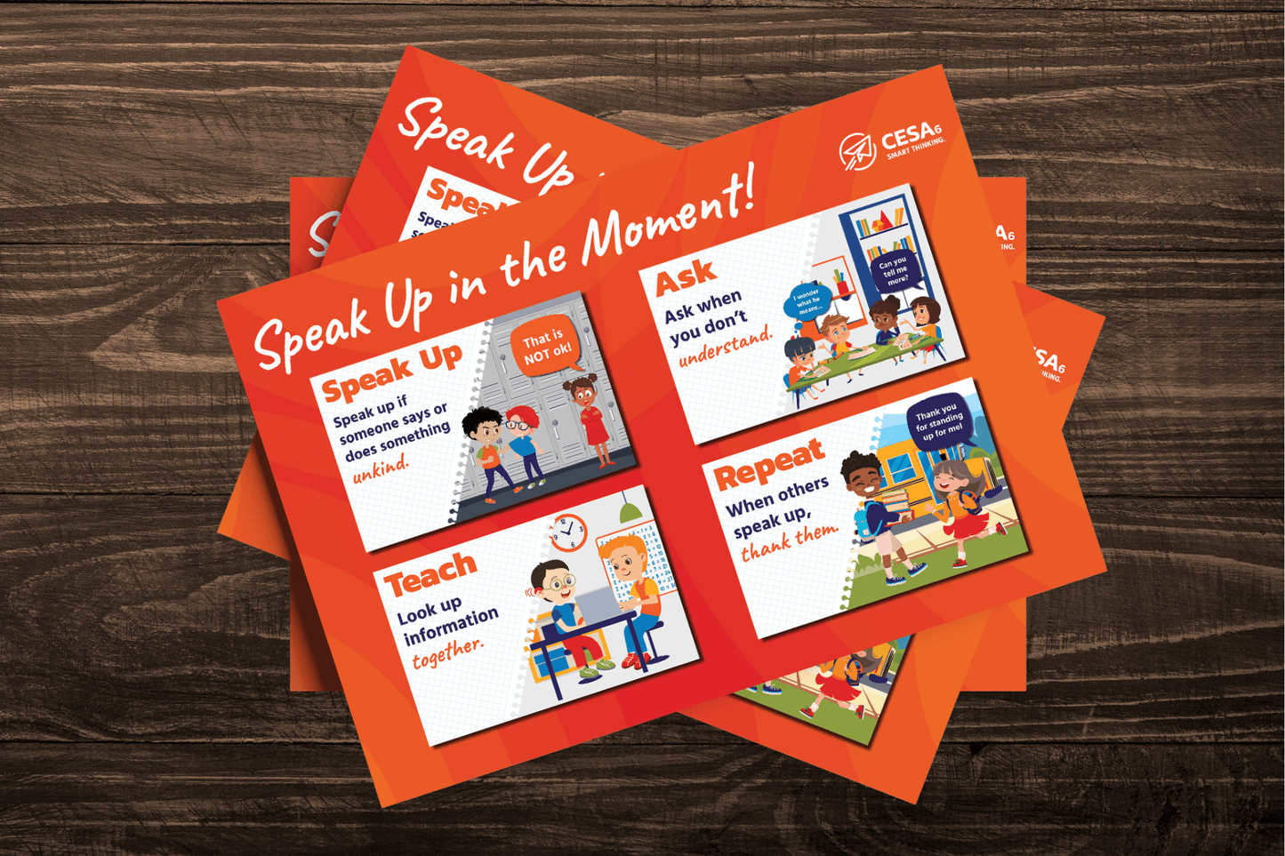 A Stack of 3 Speak Up in the Moment - Elementary Posters