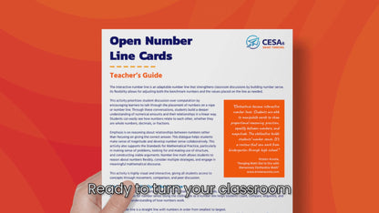Open Number Line Cards